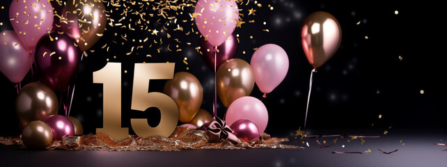 Quinceañera (Quinceanera) celebration banner