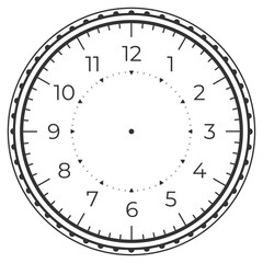 Fototapeta na wymiar Clock Face 9 - Clock Face Illustration