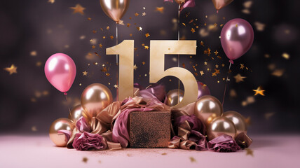 Quinceañera (Quinceanera) celebration banner