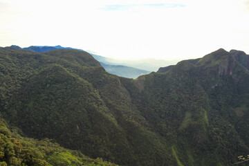 Naklejka premium Panoramic View From Worlds End In Horton Plains National Park, Sri Lanka