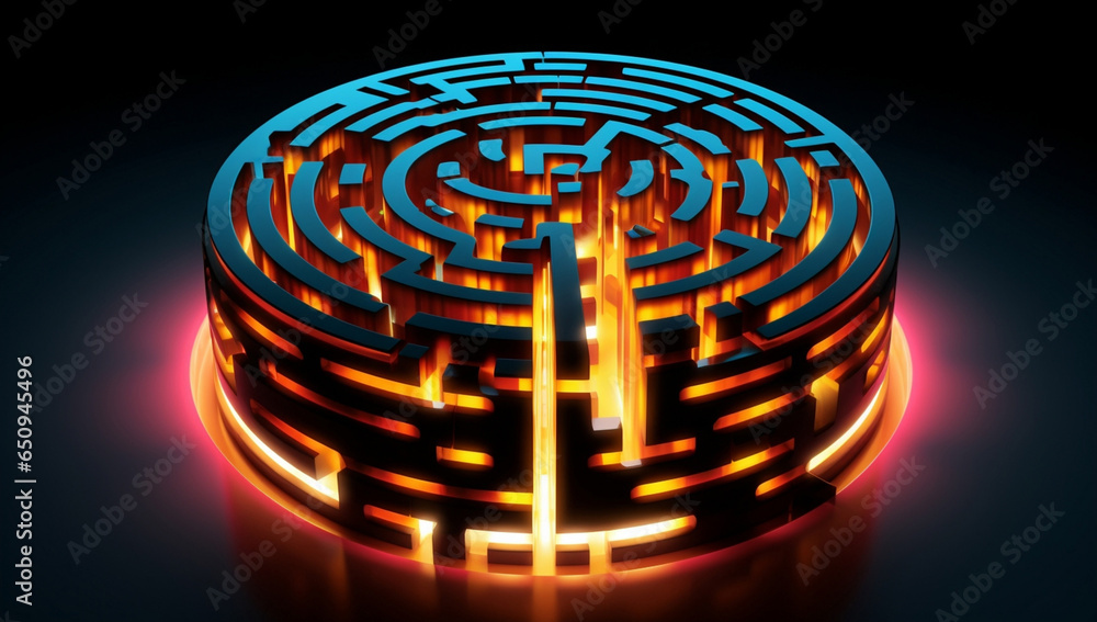 Poster solution challenge maze game way labyrinth success path puzzle choice direction
