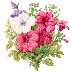Beautiful realistic painting Floral Bouquet Illustration