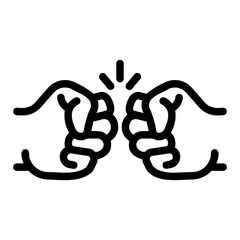 Obraz premium fighting Line Icon