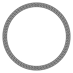 Decorative round frame for design with chinese ornament.