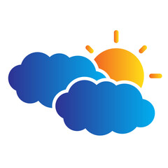 sun and clouds icon