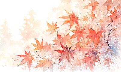 autumn foliage watercolors _ Generative AI