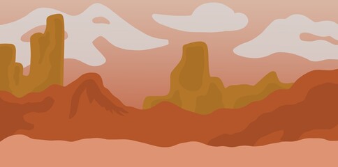 cartoon desert landscape background for game Android