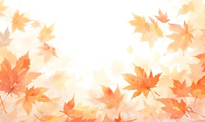 Naklejka na ściany i meble autumn foliage watercolors _ Generative AI