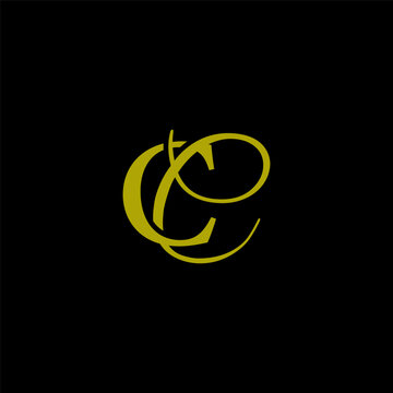 initial letter cc unique monogram logo vector