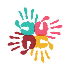 handprint paint color creative