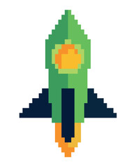 Fototapeta premium battle ship pixels power