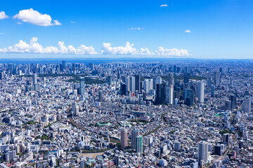 東中野上空より新宿副都心を望む・Aerial view