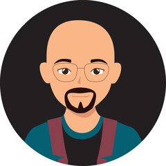 Face vector hand drawn profile