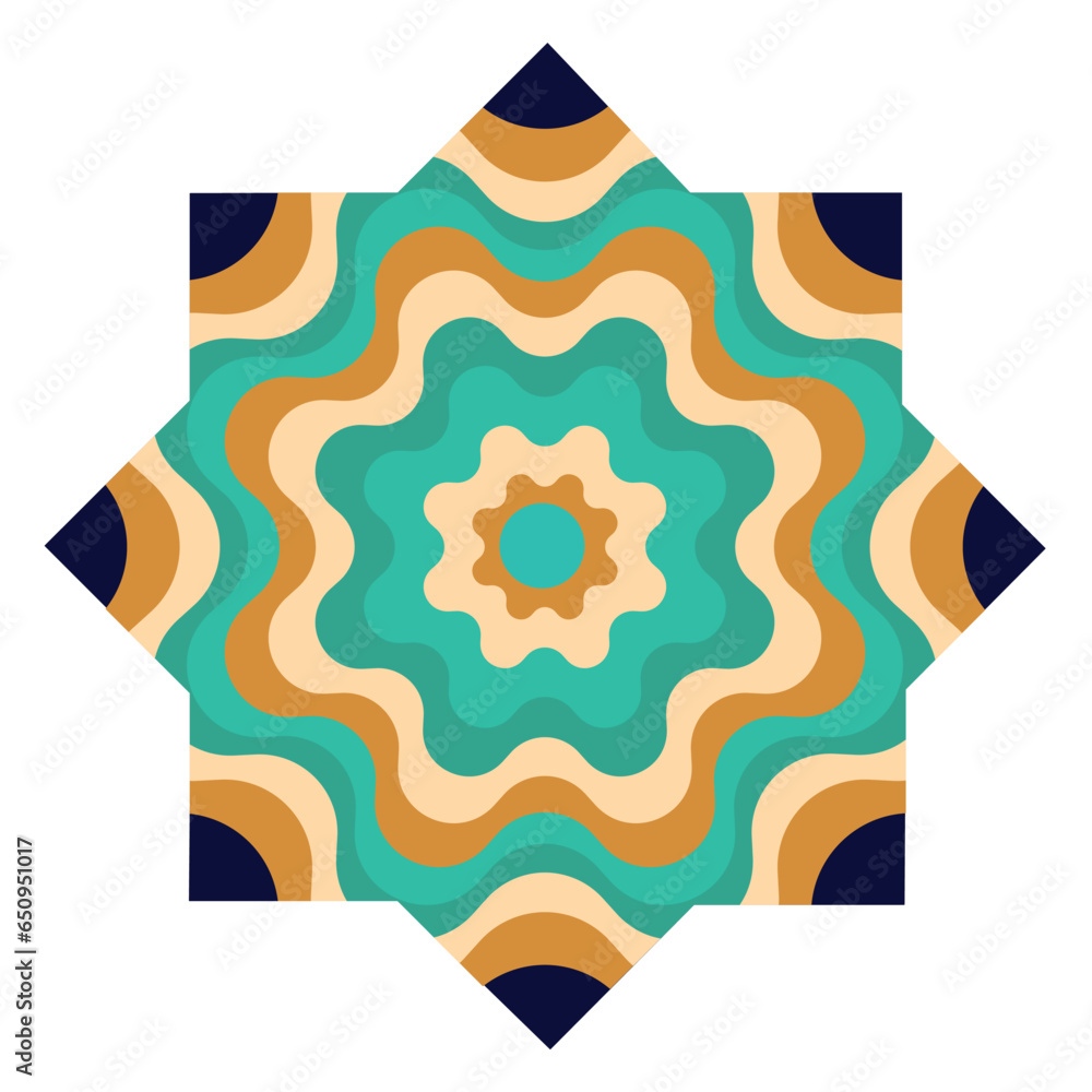 Wall mural islamic star abstract icon