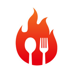 hot food vector logo
