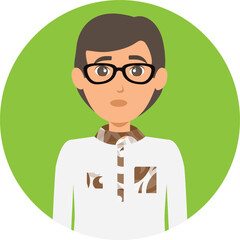 Face vector hand drawn profile