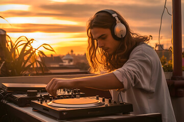 dj in action on the sunset