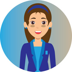 Face vector hand drawn profile