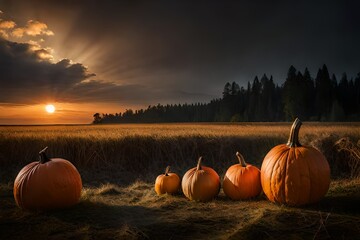 pumpkin in the field