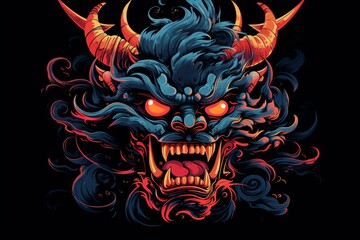 Deadly devil creative illustration