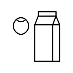 hazelnut milk line icon