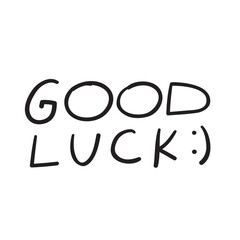 Good luck. Vector design on white background.