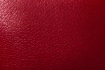 Deurstickers red leather texture, red background  © Nuan