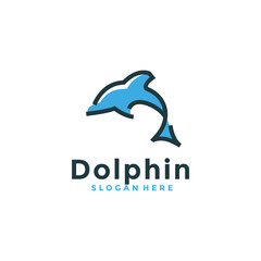 dolphin line modern logo