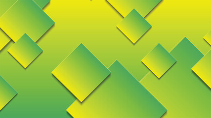 Abstract green and yellow gradient background with rectangle lines