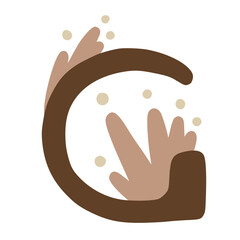 Obraz premium Brown Alphabet Letters Illustration