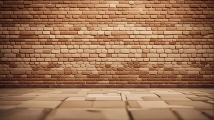 Cream and beige brown brick wall concrete or stone texture background