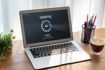 Software update on computer for modish version of device software upgrade