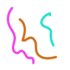 Colorful squiggle lines vectors 