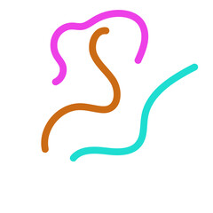 Fototapeta premium Colorful squiggle lines vectors 