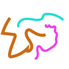 Colorful squiggle lines vectors 