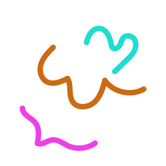 Colorful squiggle lines vectors 