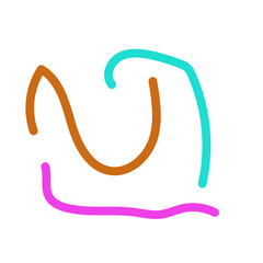 Colorful squiggle lines vectors 