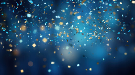 Abstract background with blue confetti