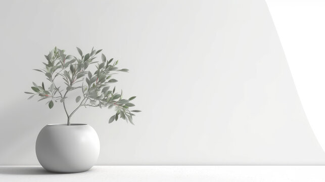 Plant in a vase, Background