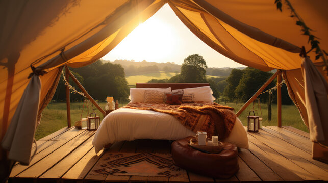 tent in the forest