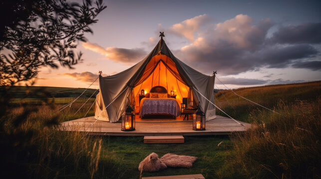 tent in the forest