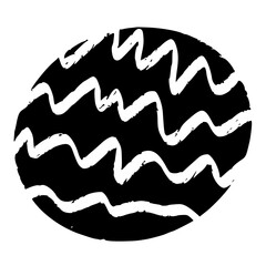 Abstract Simple Circle in Black