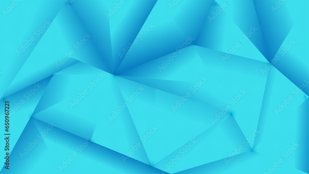 Aufkleber modern abstract blue background design with layers of textured white transparent material in triangl
