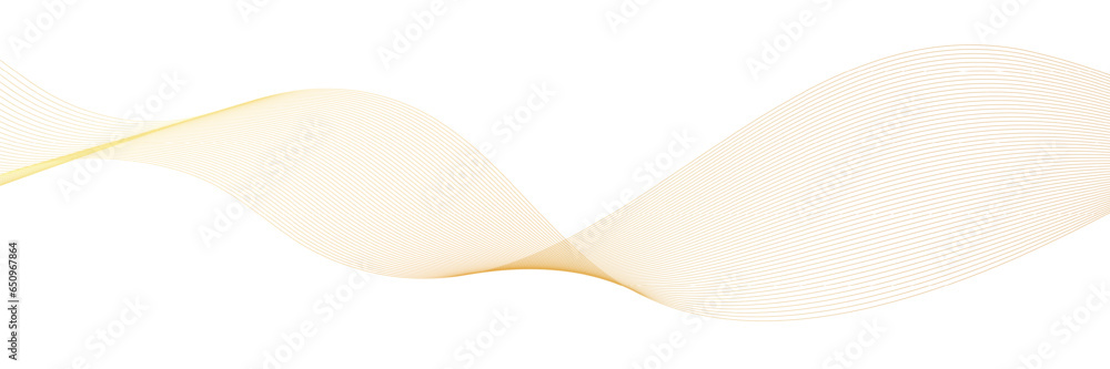 Poster golden abstract wavy background with flowing particles. digital future technology concept. vector il