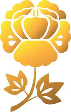 Digital png illustration of yellow rose flower on transparent background