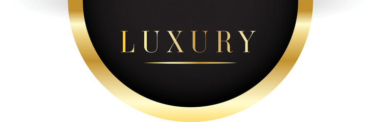 Digital png illustration of black and gold luxury sign on transparent background