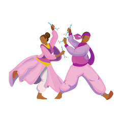 navratri dancers in costume