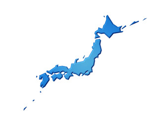 抽象的なな青い日本地図