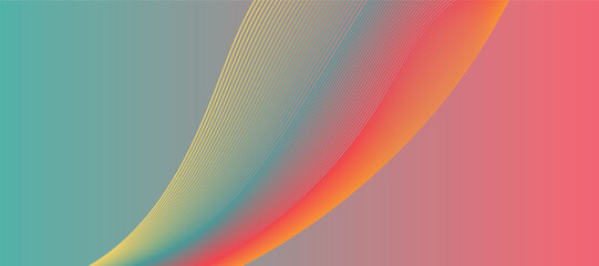 Abstract colorful gradient vector background with wavy lines. Modern background design for cover, landing page. Colorful gradient fluid wave