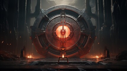 sentinels shield, digital art illustration, Generative AI